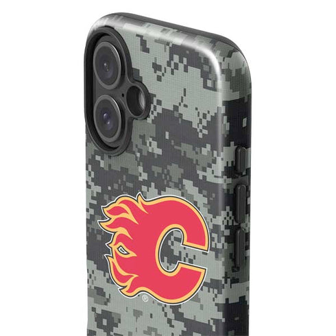 NHL Calgary Flames Camo iPhone 16 Plus Impact Case